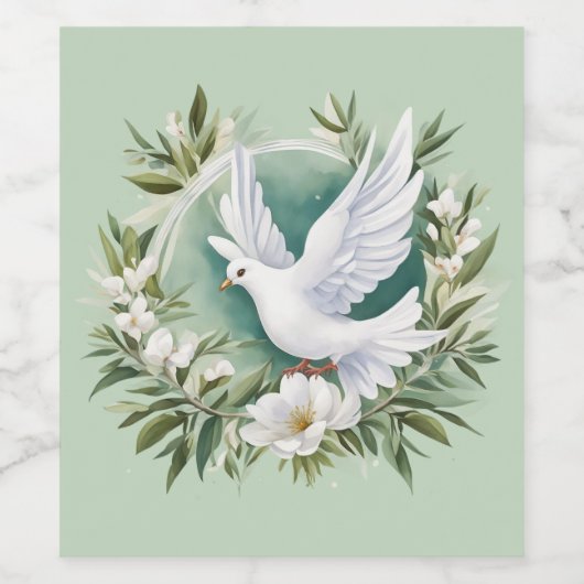 Schöne weiße Friedenstruppe Weinetikett (Einzelnes Label)