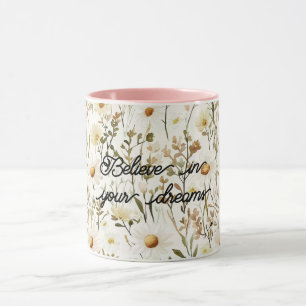 Schöne weiße Gänseblumen Geburtstag Tasse