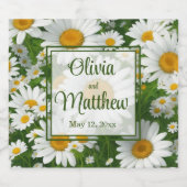 Schöne weiße Gärten mit Blumen Schaumweinetikett (Einzelnes Label)