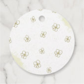 schöne weiße goldene Blüten Grün für Anhänger (Rückseite)