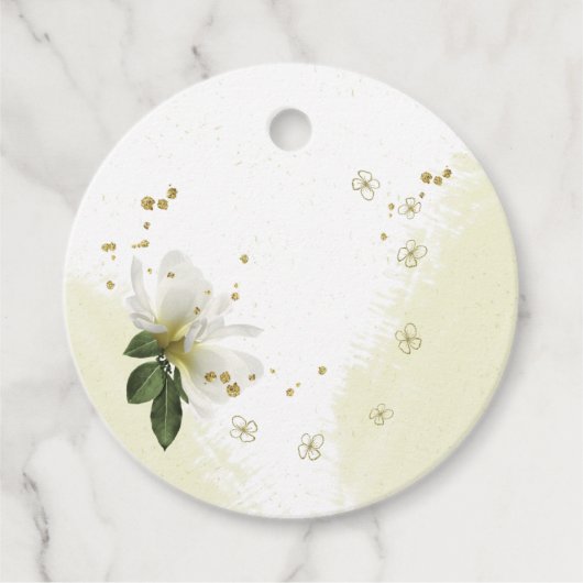 schöne weiße goldene Blüten Grün für Anhänger (Vorderseite)