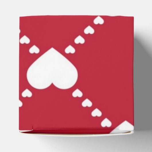 schöne weiße Herzen Geschenkschachtel (Oben)