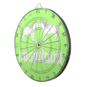 Schöne weiße Hochzeitspferde Dartscheibe (Vorderseite rechts)