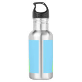 Schöne weiße Hochzeitspferde Edelstahlflasche (Rückseite)