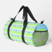 Schöne Weiße Hochzeitspferde Gemustert Duffle Bag (Rechte Ecke)