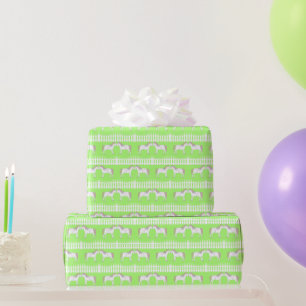 Schöne Weiße Hochzeitspferde Gemustert Geschenkpapier