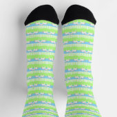 Schöne Weiße Hochzeitspferde Gemustert Socken (Oben)