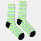 Schöne Weiße Hochzeitspferde Gemustert Socken (Rechts)
