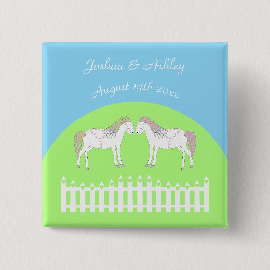 Schöne weiße Hochzeitspferde nach Maß Button (Vorderseite)