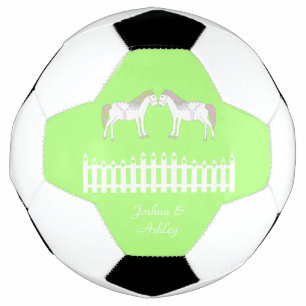Schöne weiße Hochzeitspferde nach Maß Fußball