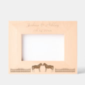 Schöne weiße Hochzeitspferde nach Maß Geätzte Rahmen (Vorderseite)