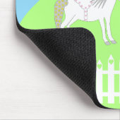 Schöne weiße Hochzeitspferde nach Maß Mousepad (Ecke)