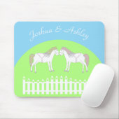 Schöne weiße Hochzeitspferde nach Maß Mousepad (Mit Mouse)