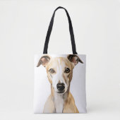 SCHÖNE, WEISSE HUNDE TASCHE (Vorderseite)