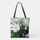 Schöne weiße Kosmos Blume blühen in Gärten Tasche (Rückseite)
