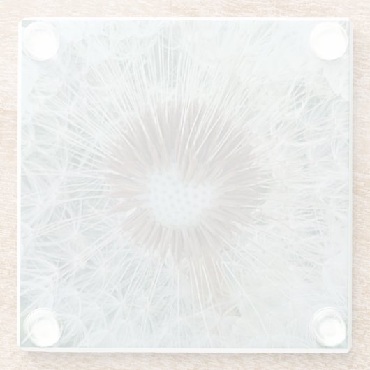 Schöne weiße Kronleuchte Glasuntersetzer (Rückseite)