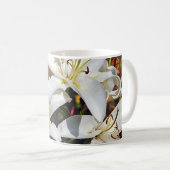Schöne weiße Lilien Kaffeetasse (VorderseiteRechts)
