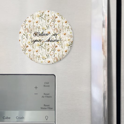 Schöne weiße Margeriten-Blumen Geburtstag Magnet (In Situ (Kühlschrank))