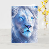 Schöne weiße Mystik mit blauen Augen Karte (Gelbe Blume)