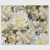 Schöne weiße Perle und magnolisches Muster Geschenkpapier (Flach)