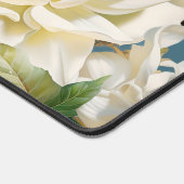 Schöne weiße Perle und magnolisches Muster Schreibtischunterlage (Ecke)