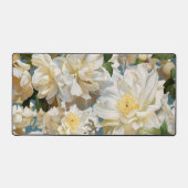 Schöne weiße Perle und magnolisches Muster Schreibtischunterlage (Vorderseite)