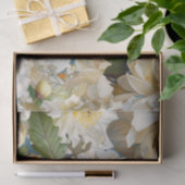 Schöne weiße Perle und magnolisches Muster Seidenpapier (Geschenk)