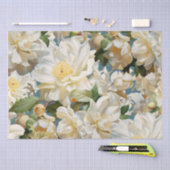 Schöne weiße Perle und magnolisches Muster Seidenpapier (Handwerk)