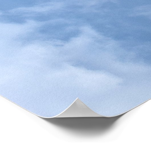 Schöne weiße Puffwolken Poster (Ecke)