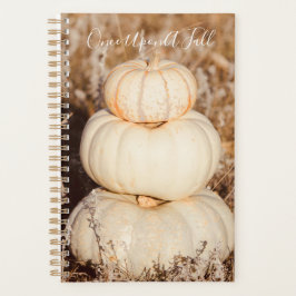 Schöne weiße Pumpkins Autumn Wiadow Planner Planer