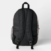 Schöne weiße rosa Tiger-Blumenmalerei Bedruckter Rucksack (Rückseite)