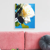 Schöne weiße Rose Leinwanddruck (Insitu (Wohnzimmer))