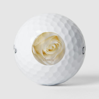 Schöne Weiße Rose Ruhe Golfball
