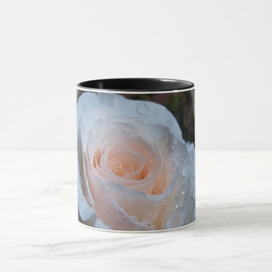 Schöne weiße Rose Tasse (Zentrum)