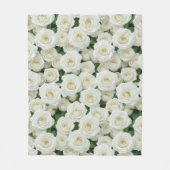 Schöne weiße Rosen Fleecedecke (Vorderseite)