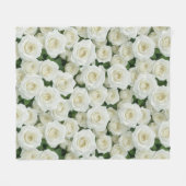 Schöne weiße Rosen Fleecedecke (Vorderseite (Horizontal))