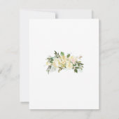 Schöne Weiße Rosen Floral Save The Date (Rückseite)