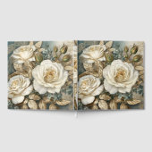 Schöne weiße Rosen Gästebuch (Voll)