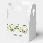 Schöne weiße Rosen Geschenkschachtel (Geöffnet)