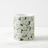 Schöne weiße Rosen Kaffeetasse (Mittel)