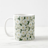 Schöne weiße Rosen Kaffeetasse (Links)