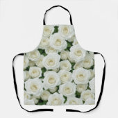 Schöne weiße Rosen Schürze (Vorderseite)