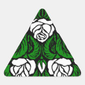 SCHÖNE WEISSE ROSES TRIANGLE DREIECKIGER AUFKLEBER (Vorderseite)