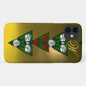 SCHÖNE WEISSE ROTE ROSEN TRIANGLE MONOGRAM Case-Mate iPhone HÜLLE (Rückseite (Horizontal))