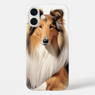 SCHÖNE, WEISSE ROUGH COLLIE DOG iPhone 16 PLUS HÜLLE