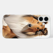 SCHÖNE, WEISSE ROUGH COLLIE DOG Case-Mate iPhone HÜLLE (Rückseite (Horizontal))