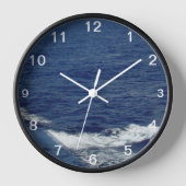Schöne weiße Schaumwellen Wall Uhr (Vorderseite)