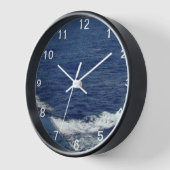 Schöne weiße Schaumwellen Wall Uhr (Winkel)