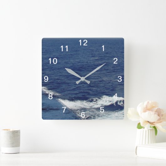 Schöne weiße Schaumwellen Wall Uhr (Zuhause)