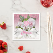 Schöne weiße Schwäne - personalisieren Serviette (Beispiel)